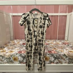 Kate Quinn short sleeve raglan henley jumpsuit